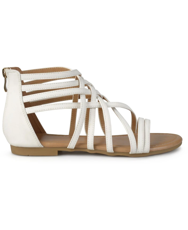 Journee Collection Women's Hanni Wide Width Crisscross Strappy Flat Sandals