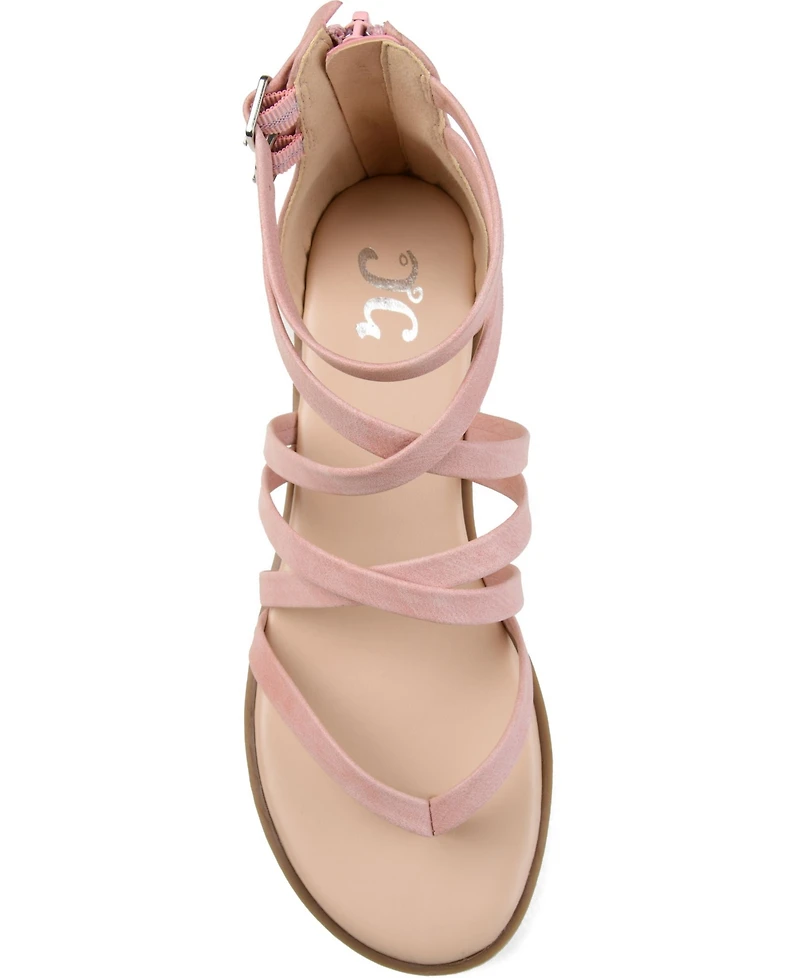 Journee Collection Women's Zailie Strappy Gladiator Flat Sandals