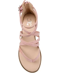 Journee Collection Women's Zailie Strappy Gladiator Flat Sandals