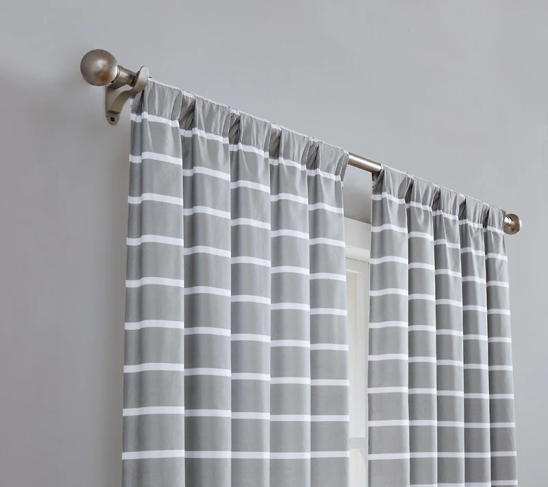 Truly Soft Maddow Stripe Drape Panel Pair 2 Piece Window Curtain