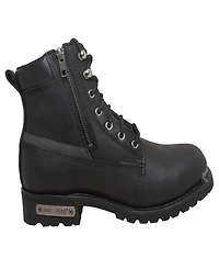 RideTecs Men's 6" Reflective Double Zipper Biker Black