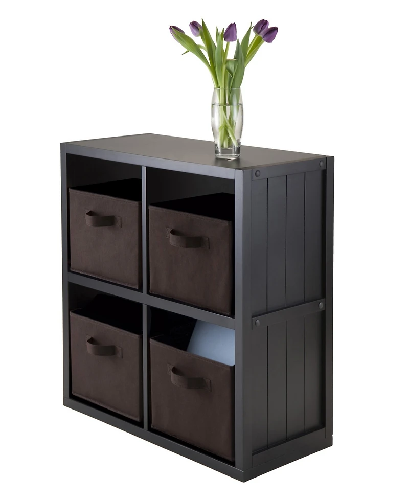 Piece Wainscoting Panel Shelf with Baskets