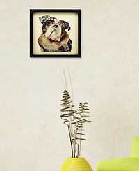 Empire Art Direct 'English Bulldog' Dimensional Collage Wall Art - 17'' x 17''
