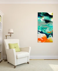 Empire Art Direct 'Tidal Abstract 2' Frameless Free Floating Tempered Glass Panel Graphic Wall Art - 24" x 48''