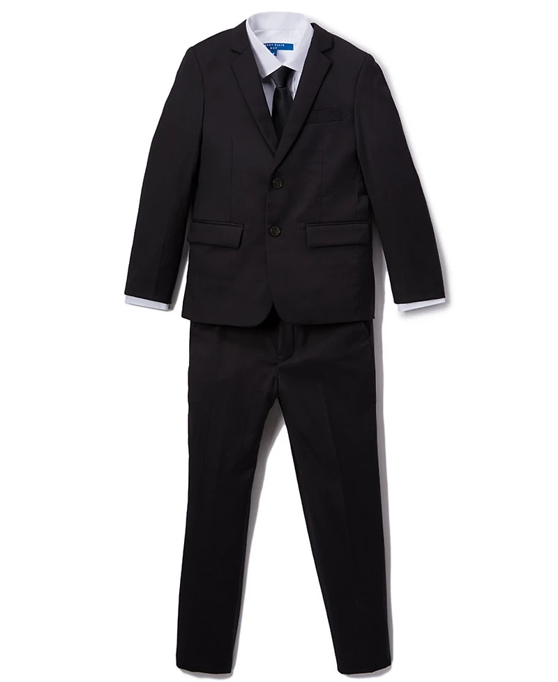 Perry Ellis Toddler Boy's 5-Piece Shirt, Tie, Jacket, Vest and Pants Solid Suit Set