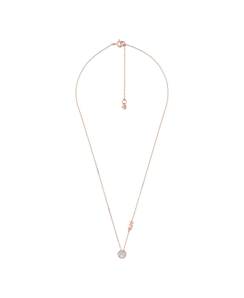 Michael Kors Sterling Silver Cubic Zirconia Pendant Necklace