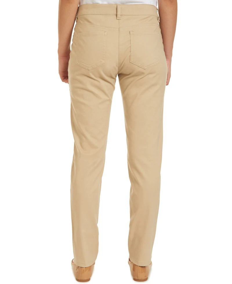 Nautica Juniors Uniform Sateen Skinny Pant with Adjustable Waistband