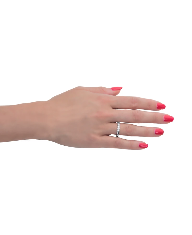 Pave Diamond Band Ring (1 ct. t.w.) 14k Gold, Rose Gold or White
