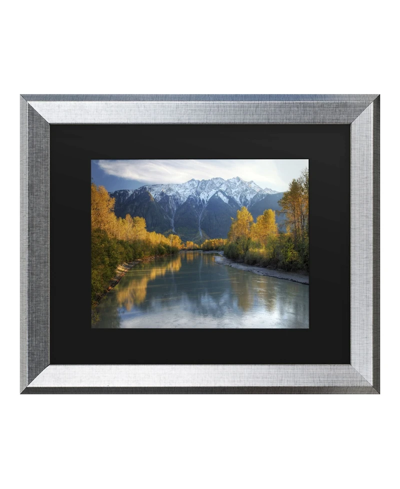 Pierre Leclerc Autumn River Matted Framed Art - 27" x 33"