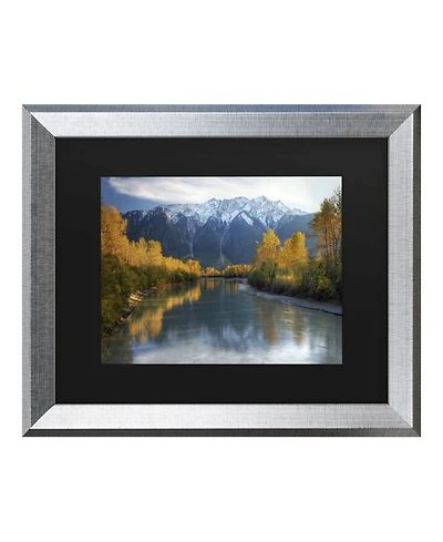 Pierre Leclerc Autumn River Matted Framed Art - 27" x 33"