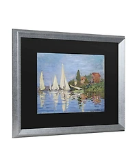 Claude Monet Regatta at Argenteuil Matted Framed Art - 20" x 25"