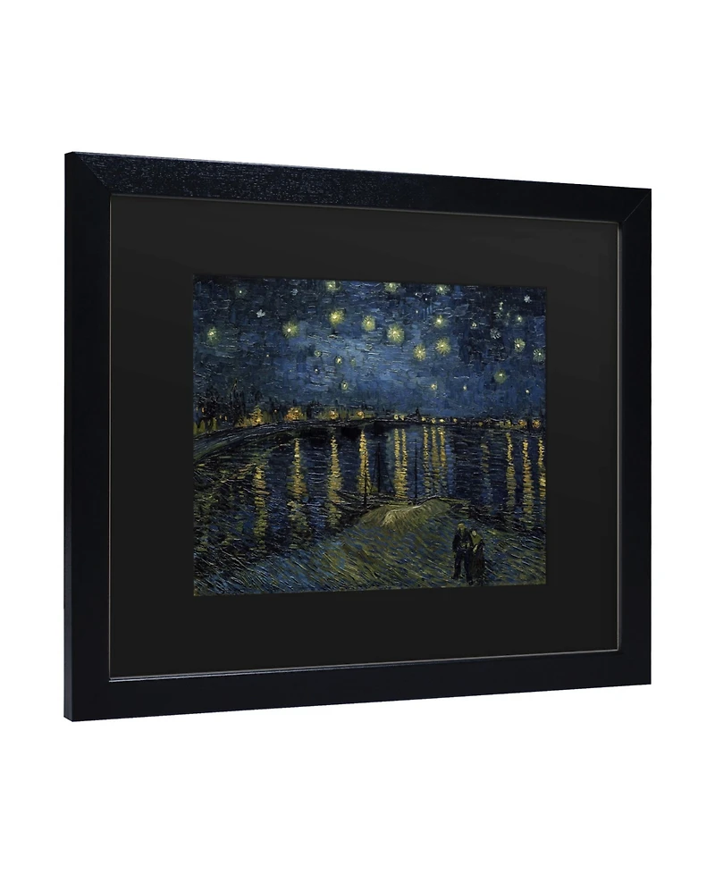 Vincent Van Gogh The Starry Night Ii Matted Framed Art - 15" x 20"