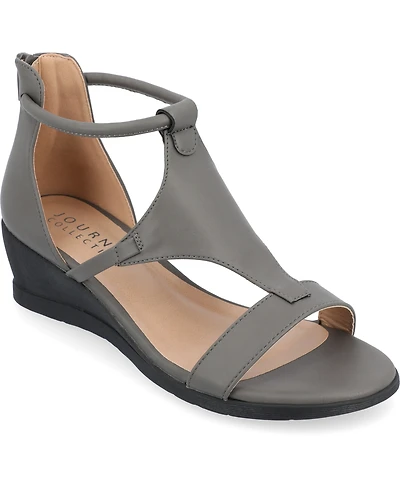 Journee Collection Women's Trayle Wedge Sandals