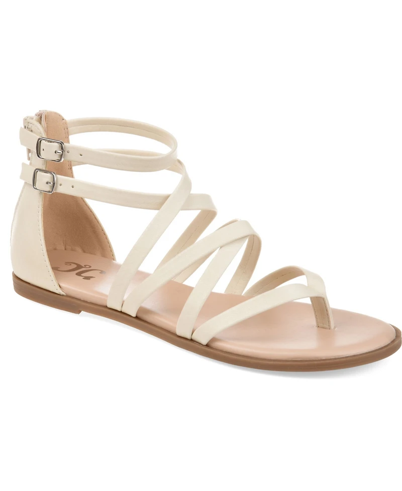 Journee Collection Women's Zailie Strappy Gladiator Flat Sandals