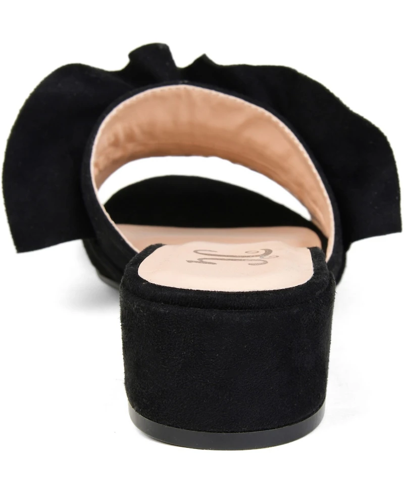 Journee Collection Women's Sabica Ruffle Slip On Dress Sandals