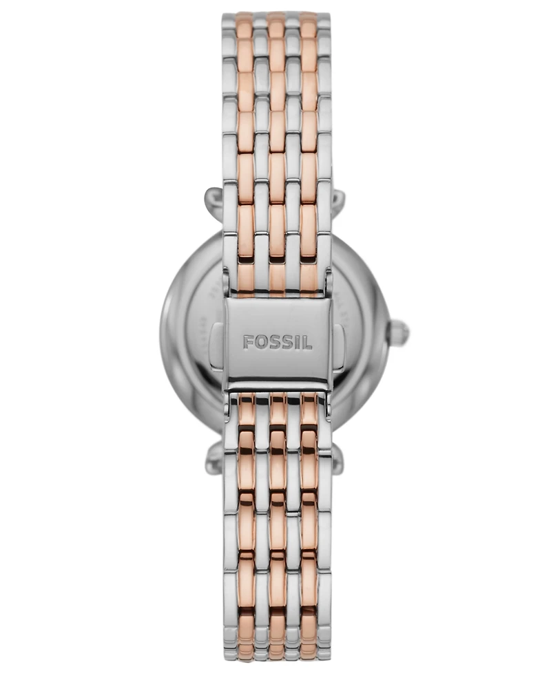 Fossil Women's Carlie Mini Gold-Tone Stainless Steel Bracelet Watch 28mm