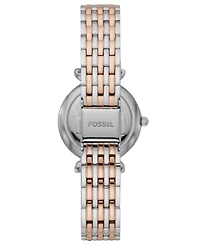 Fossil Women's Carlie Mini Gold-Tone Stainless Steel Bracelet Watch 28mm