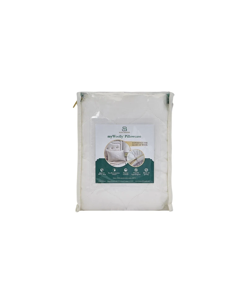 Sleep & Beyond Mywoolly Natural Washable Wool Filled Pillow Protector