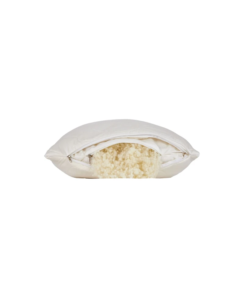Sleep & Beyond Mywoolly Natural Adjustable and Washable Side Wool Pillow