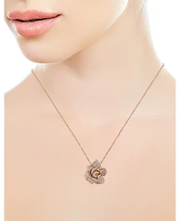 Effy Diamond Flower Pendant Necklace in 14k Rose Gold (1 1/3 ct. t.w.)
