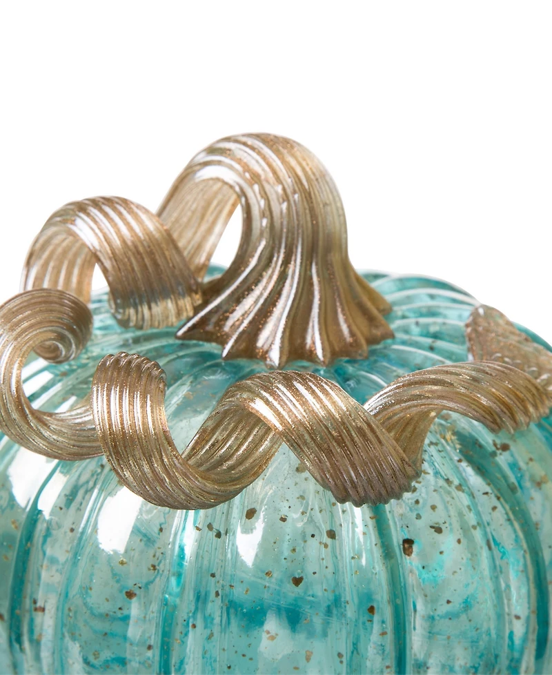 Glitzhome Small Glass Pumpkin