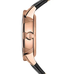 Mido Women's Swiss Automatic Rainflower Black Leather Strap Watch 34mm