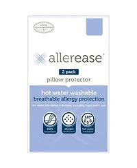 Allerease Hot Water Washable Zippered 2 Pack Pillow Protectors