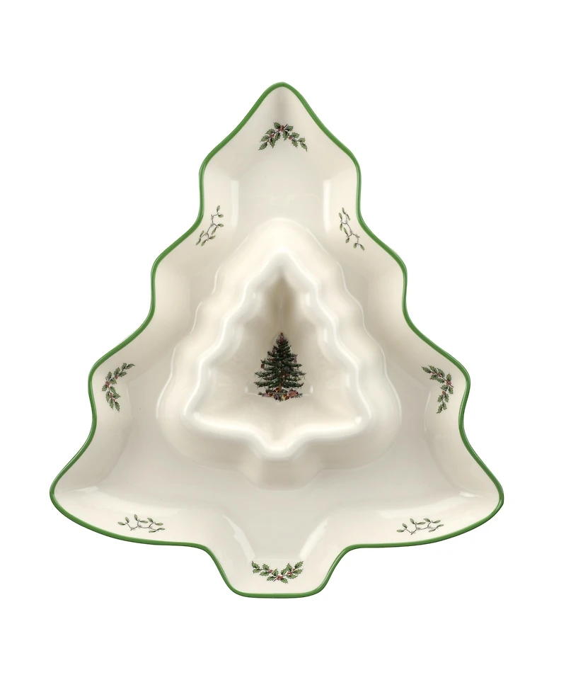 Spode Christmas Tree Tree Chip Dip