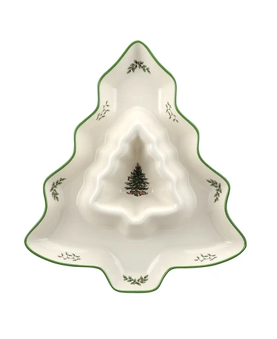 Spode Christmas Tree Tree Chip Dip