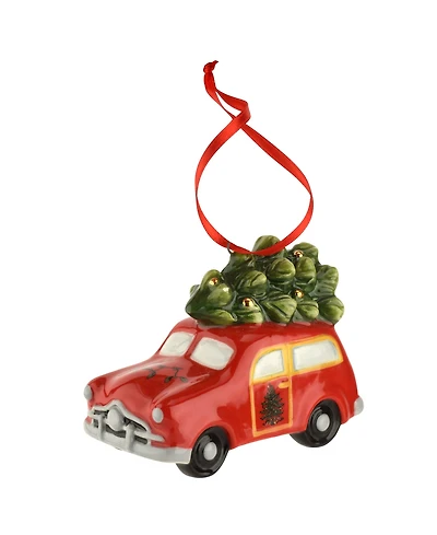 Spode Christmas Tree Station Wagon Ornament