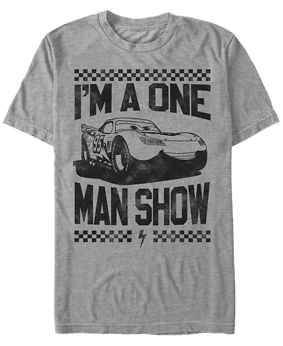 Disney Pixar Men's Cars McQueen One Man Show Short Sleeve T-Shirt