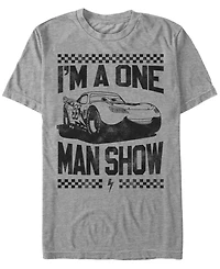 Disney Pixar Men's Cars McQueen One Man Show Short Sleeve T-Shirt