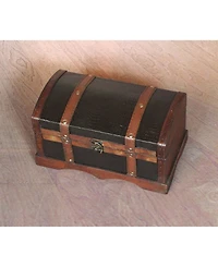Vintiquewise Leather Wooden Chest