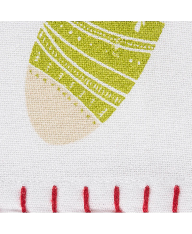 Design Imports Assorted X-mas Trimmings Printed Dishtowel Set