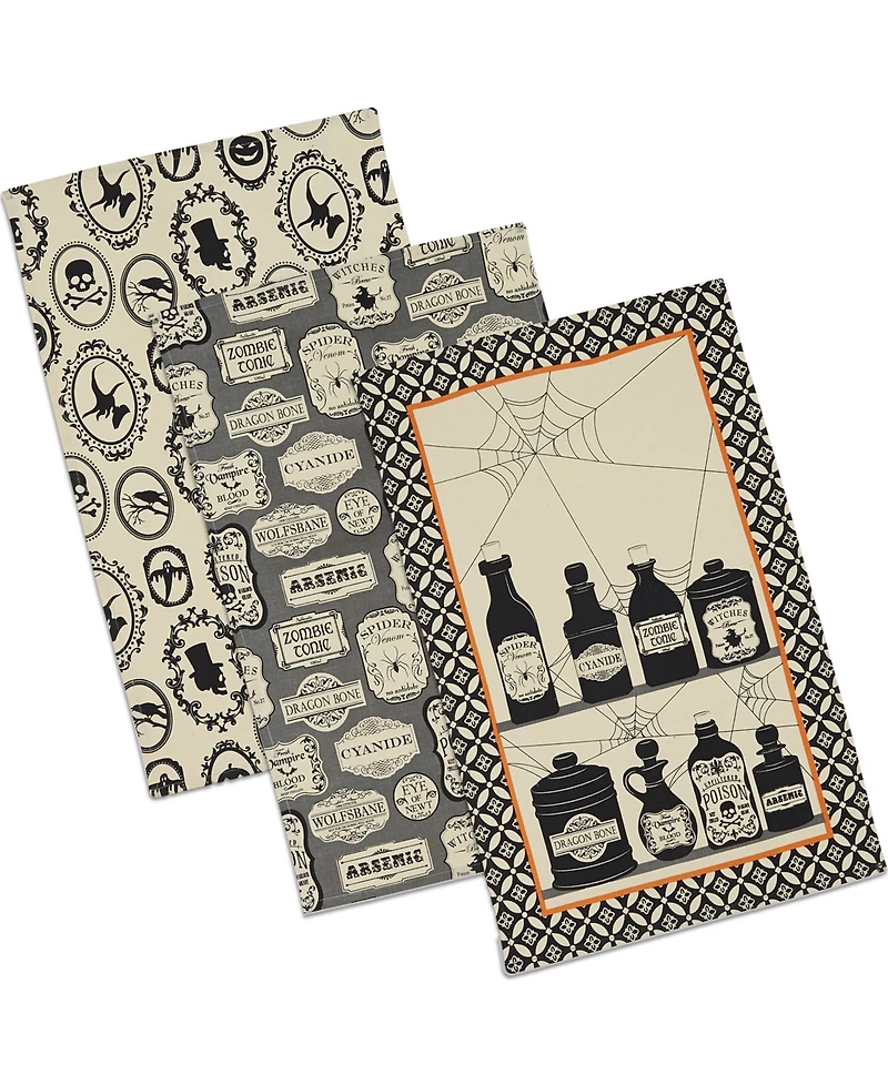 Design Imports Assorted Hocus Pocus Printed Dishtowel Set
