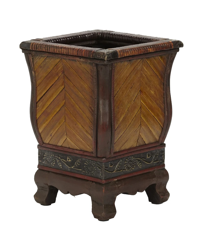 Nearly Natural Decorative Wood Planters - Set of 2