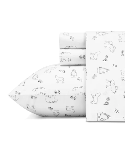 Eddie Bauer Printed 100% Cotton Percale 4-Pc. Sheet Set
