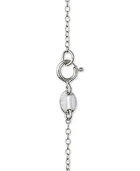 Disney Cubic Zirconia Mickey Mouse 15"+2" extender Pendant Necklace in Sterling Silver