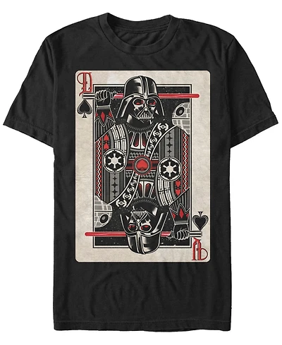 Star Wars Men's Classic Darth Vader of Spades Playing Card Short Sleeve T-Shirt