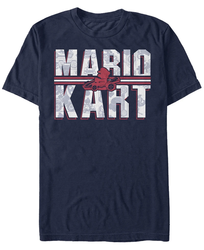 Nintendo Men's Mario Kart Shadowed Logo Short Sleeve T-Shirt