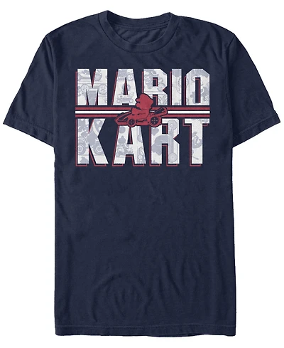 Nintendo Men's Mario Kart Shadowed Logo Short Sleeve T-Shirt