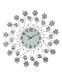 Three Star Flowers Wall Clock