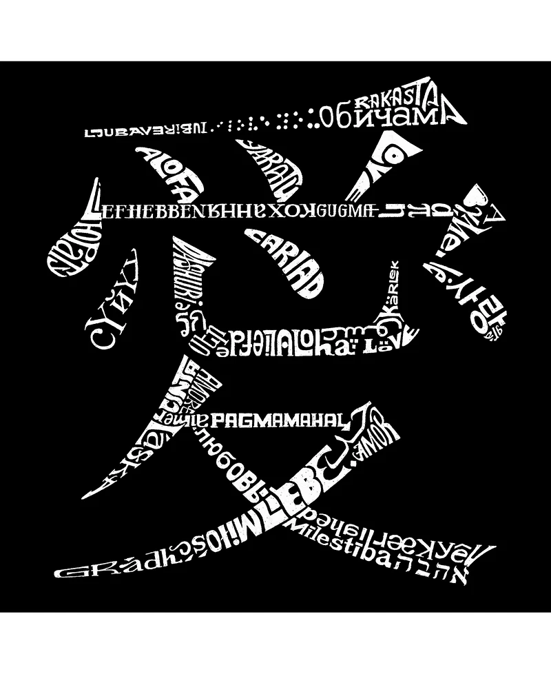 La Pop Art Men's Word Hoodie - The Love 44 Languages