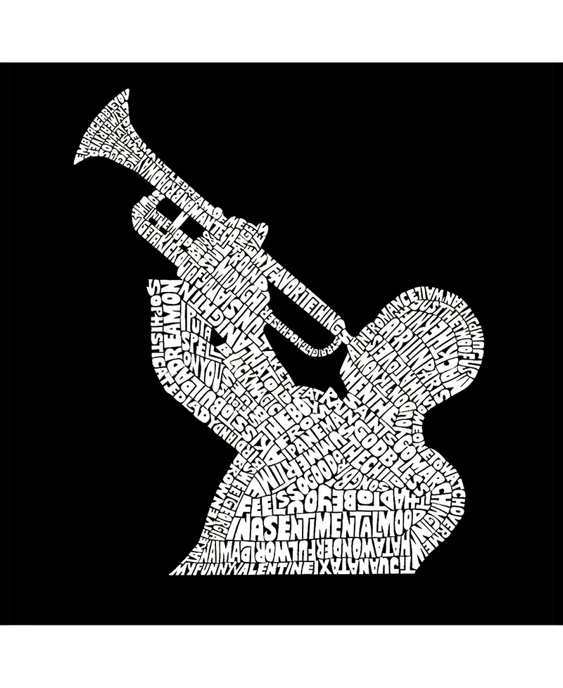 La Pop Art Men's Word Hoodie - All Time Jazz Songs