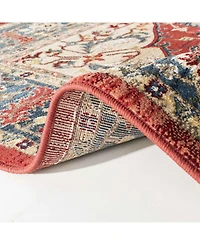 Lauren Ralph Lauren Chloe LRL1221A Red and Navy 8' X 10' Area Rug