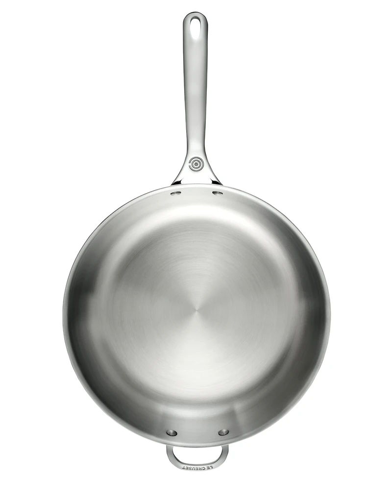 Le Creuset Stainless Steel 12.5" Deep Fry Pan with Helper Handle