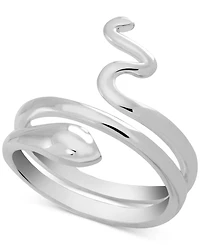 And Now This Snake Coil Ring Silver-Plate