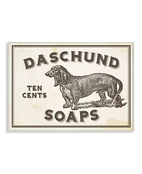 Stupell Industries Daschund Soap Vintage-Inspired Sign Wall Plaque Art, 12.5" x 18.5"