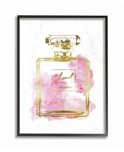Stupell Industries Glam Perfume Bottle Gold Pink Wall Art Collection
