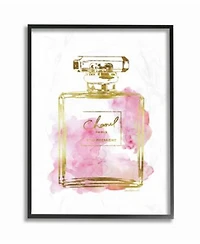 Stupell Industries Glam Perfume Bottle Gold Pink Wall Art Collection